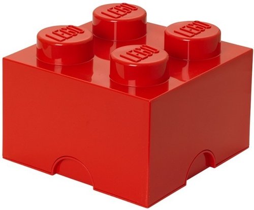 Lego opbergbox 25x25cm rood