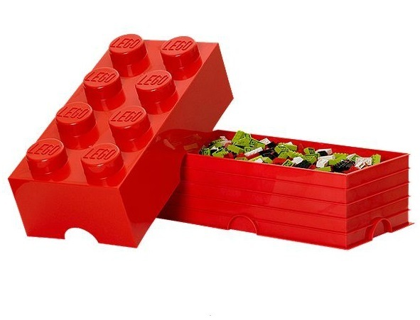 Lego 4004 opbergbox 25x50cm - rood