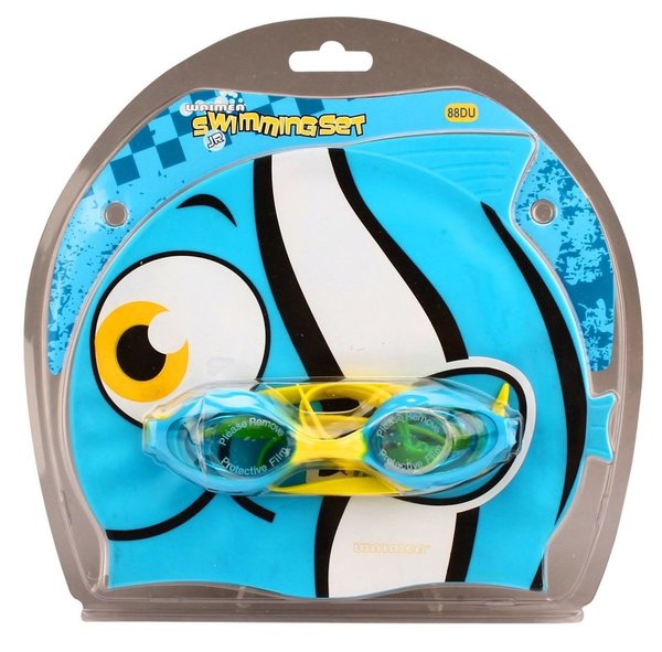 Waimea Zwemmuts Vis met Zwembril - Junior - Lichtblauw