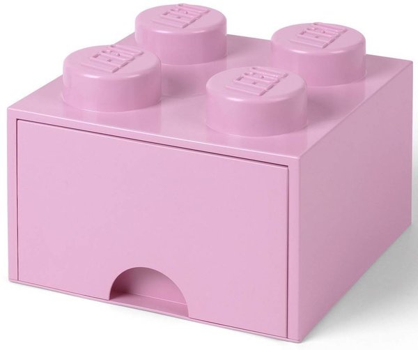 Lego Opberglade Brick 4 Licht roze