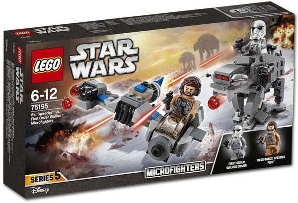 Lego Star Wars 75195 Ski Speeder vs. First Order Walker microfighters