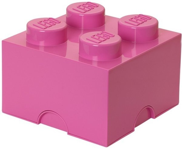 Lego opbergbox 25x25cm roze