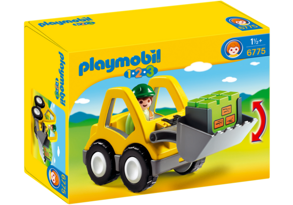 Playmobil 1.2.3 6775 Graafmachine met werkman