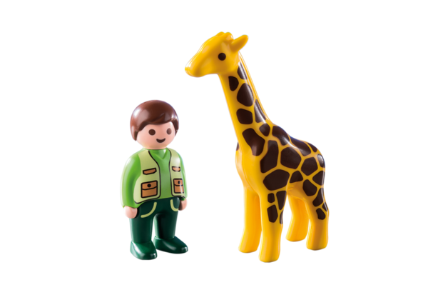 Playmobil1.2.3 9380 Dierenverzorger met giraf
