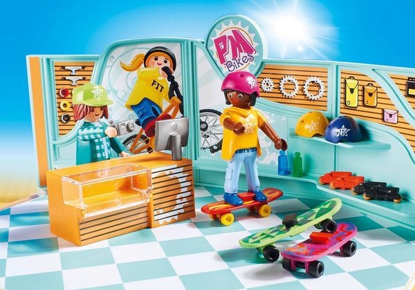 Playmobil City Life 9402 Fiets en skate winkel