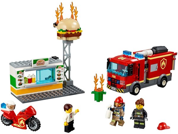 Lego City 60214 Brand bij het hamburgerrestaurant