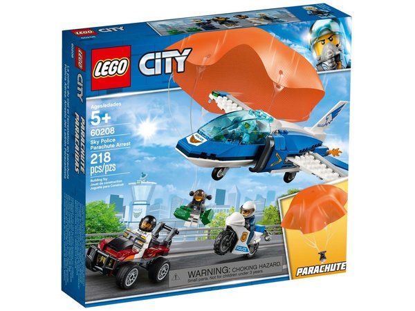 Lego City 60208 Luchtpolitie parachute-arrestatie