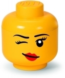 Lego Storage head L Girl Wink