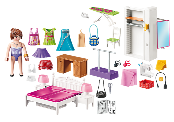 Playmobil Dollhouse 70208 Slaapkamer met mode ontwerphoek