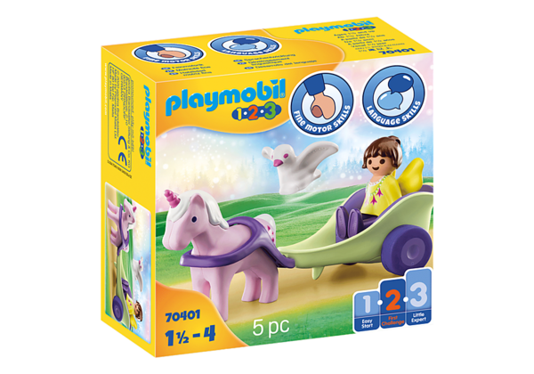 Playmobil 1.2.3 70401 Eenhoornkoets met fee
