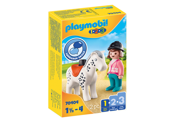 Playmobil 1.2.3 70404 Ruiter met paard