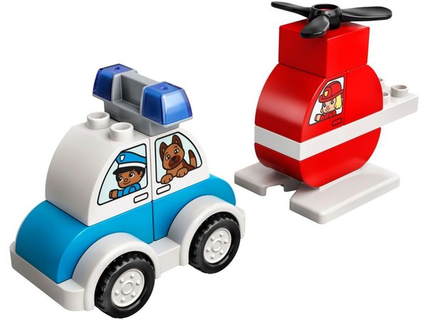 Lego Duplo 10957 Brandweerhelikopter en politiewagen