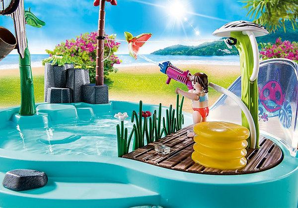 Playmobil Family Fun 70610 Leuk zwembad met watersplash
