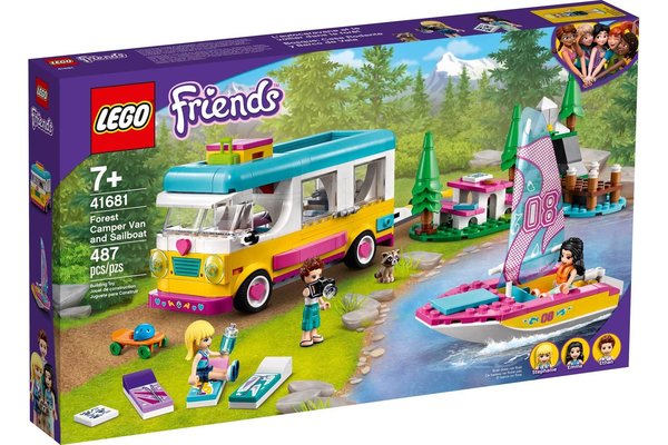 Lego Friends 41681 Boscamper en zeilboot