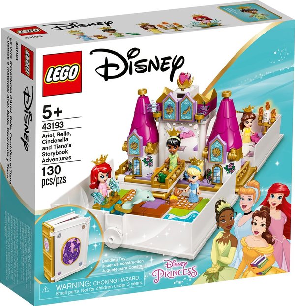 Lego Disney 43193 Ariël, Belle, Assepoester en Tiana's verhalenboekavonturen