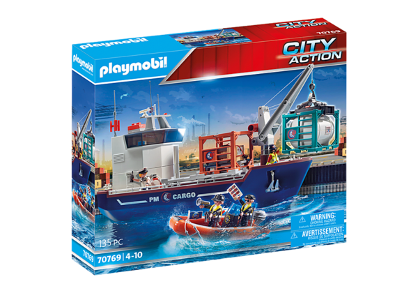 Playmobil City Action 70769 Groot Containerschip + DouaneBoot