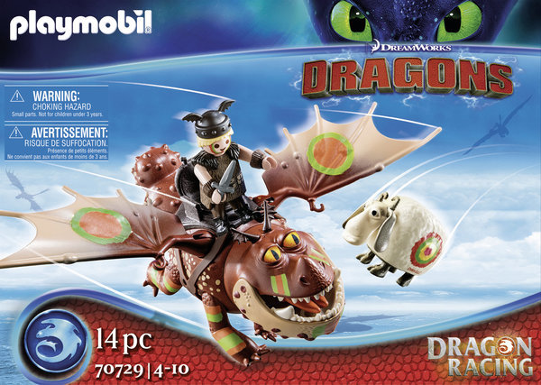 Playmobil Dragons 70729 Dragon Racing: Vissenpoot en Speknekje