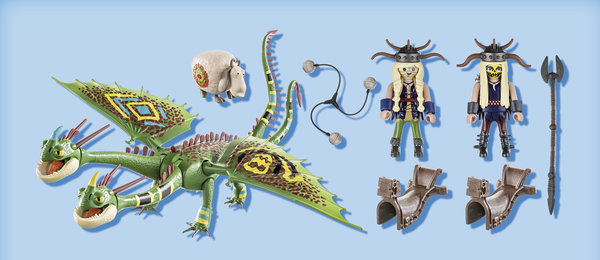 Playmobil Dragons 70730 Dragon Racing: Ruffnut and Tuffnut with Barf and Belch