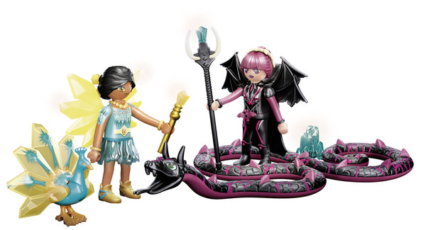 Playmobil Ayuma 70803 Crystal Fairy en Bat Fairy met totemdieren