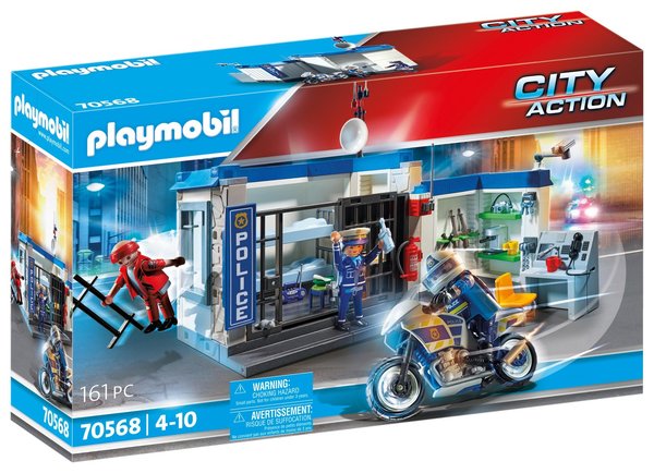 Playmobil City Action 70568 Politiehelikopter: parachute-achtervolging