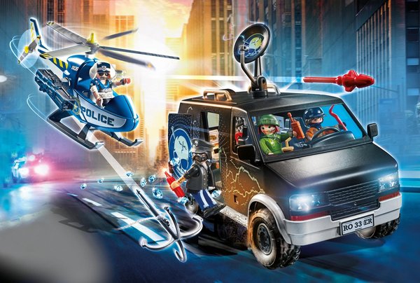 Playmobil City Action 70575 Politiehelikopter: achtervolging van het vluchtvoertuig