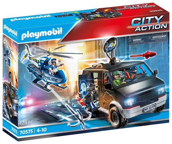 Playmobil City Action 70575 Politiehelikopter: achtervolging van het vluchtvoertuig