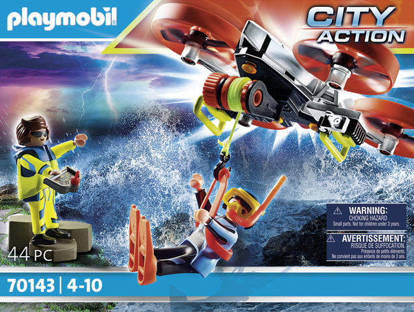 Playmobil City Action 70143 Redding op zee: reddingsduiker met reddingsdrone