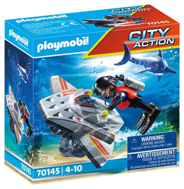 Playmobil City Action 70145 Redding op zee: duikscooter in de reddingsmissie