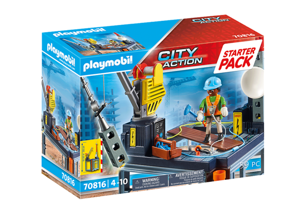 Playmobil City Action 70816 Starterpack Bouwplaats met lier