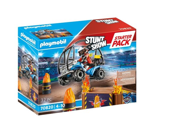 Playmobil Stuntshow 70820 Starterpack Stuntshow quad met vuurhelling