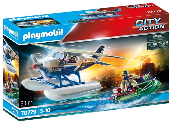 Playmobil City Action 70779 Politiewatervliegtuig: smokkelaar-achtervolging
