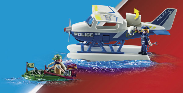 Playmobil City Action 70779 Politiewatervliegtuig: smokkelaar-achtervolging