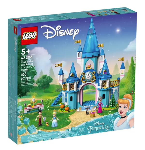 Lego Disney 43206 Het kasteel van Assepoester en de knappe prins (voorverkoop Juni)