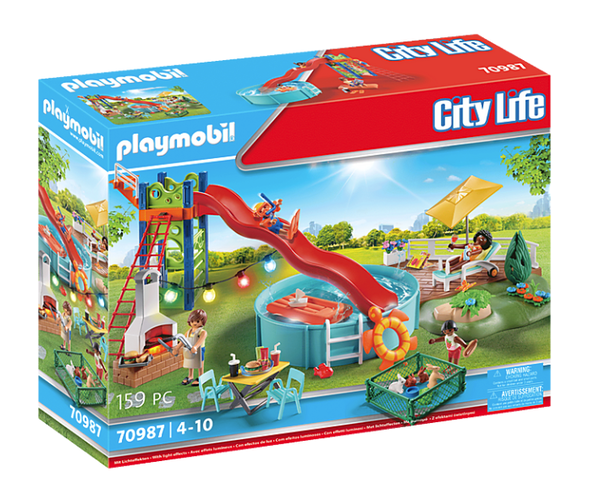 Playmobil City Life 70987 Zwembadfeest met glijbaan