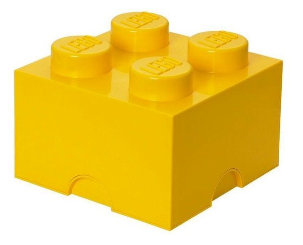 Lego opbergbox 25x25cm geel