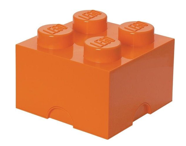 Lego opbergbox 25x25cm oranje