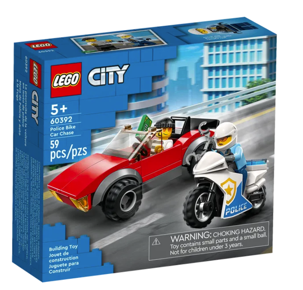 Lego City 60392 Achtervolging auto op politiemotor